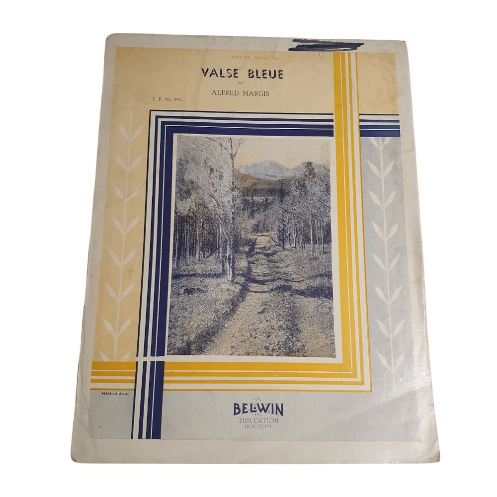Vintage Belwin Sheet Music Valse Bleue Alfred Margis Gopak Junior Prom Waltz 40s